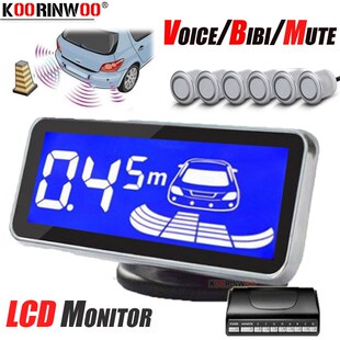 Koorinwoo Parktronic LCD Screen Voice/BEEP Car parking Sens