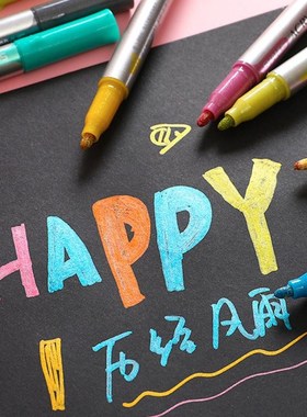 12 Colors Acrylic Paint Marker Pen for Ceramic Rock Glass Po