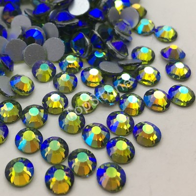 All Sizes Shiny Lt Siam Red AB Color Nail Art Rhinestones SS