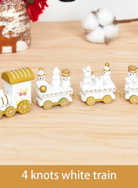 Wooden Christmas Train Ornat Christmas Decoration  Home Sant
