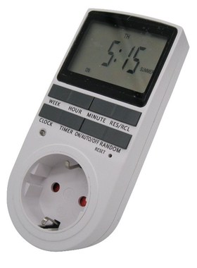 EU Plug Digital Programmable Timer Socket Switch for Househ