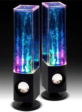 2PCS LED Light Dancing Water Music Fountain Light Speakers f