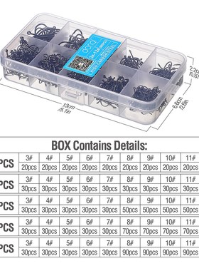 DONQL 200-600pcs/ Box Barbed Fishing Hooks Carp Single Fishi