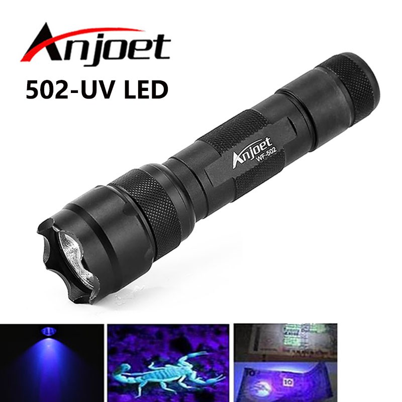 Anjoet 502B 800 Lumen WF-502B UV Violet LED Aluminum Flashl