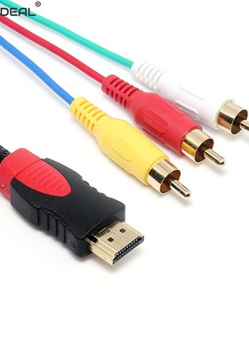 5ft HDMI  to 3 RCA Video Audio AV Cable Cord Adapter for TV