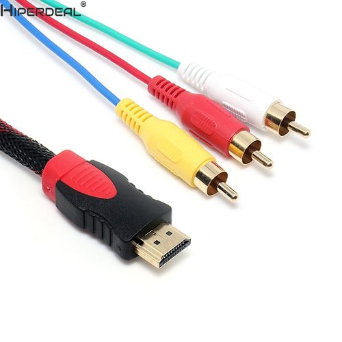 5ft HDMI to 3 RCA Video Audio AV Cable Cord Adapter for TV-封面