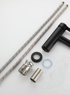 Bathroom Basin Faucets Cold/Hot Mixer Basin Sink Tap Black W