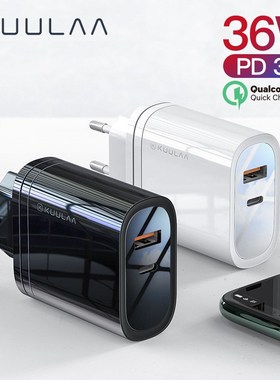 KUULAA USB Charger 36W Quick Charge 4.0 PD 3.0 USB Type C Fa