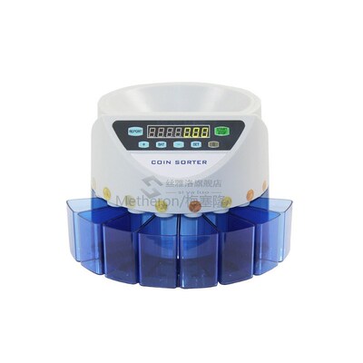 Blue Mixed Coin Value Sorter Euro Coin Counter  European Mar