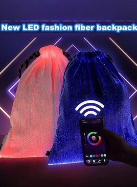 2020 new LED backpack sports bag fitness bag drawstring rid