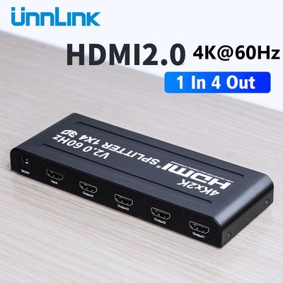 Unnlink HDMI 2.0 Splitter 1X4 UHD 4K@60Hz HDCP 2.2 HDMI 1 I