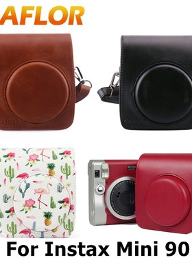 For FUJIFILM Instax Mini 90 Neo Classic Camera Case PU Leat