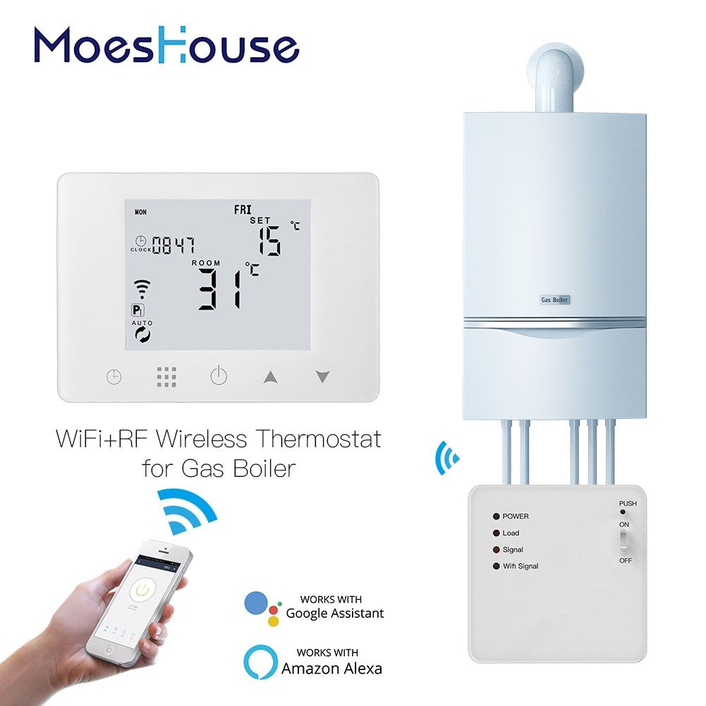 WiFi Smart Thermostat Wall-Hung Gas Boiler Heating Temperatu