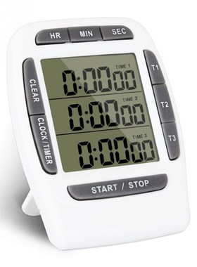 Multifunctional Kitchen Cooking Timer 3 Display Channels El