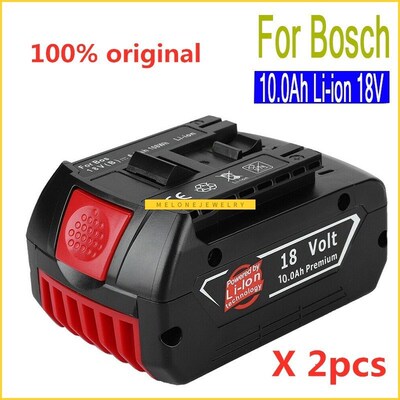 2PCS 18V10000mAh Rechargeable  Bosch 18V Battery Backup10.0A