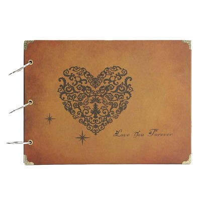 JEYL Scrapbook Photo Albums,DIY Retro Wedding Guest Book Re