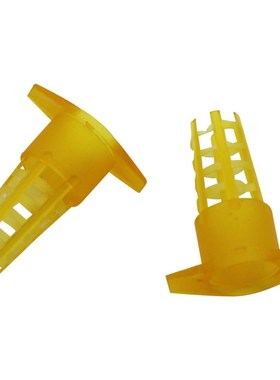 300Pcs Beekeeping Tools Cell Protector Cages Yellow Plastic