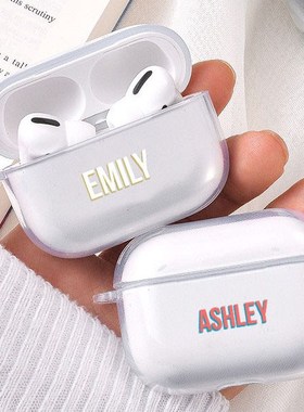 Pink PERSONALISED CUSTOM Name INITIALS Earphone Case For Ap