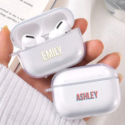 Pink PERSONALISED CUSTOM Name INITIALS Earphone Case For Ap