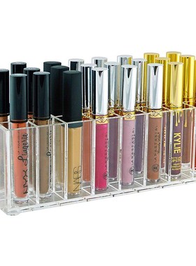 24 Lattices Acrylic Lipstick Organizer Table Makeup Storage