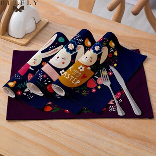 Table Napkins Happy Easter Decorations for Home Cotton Line