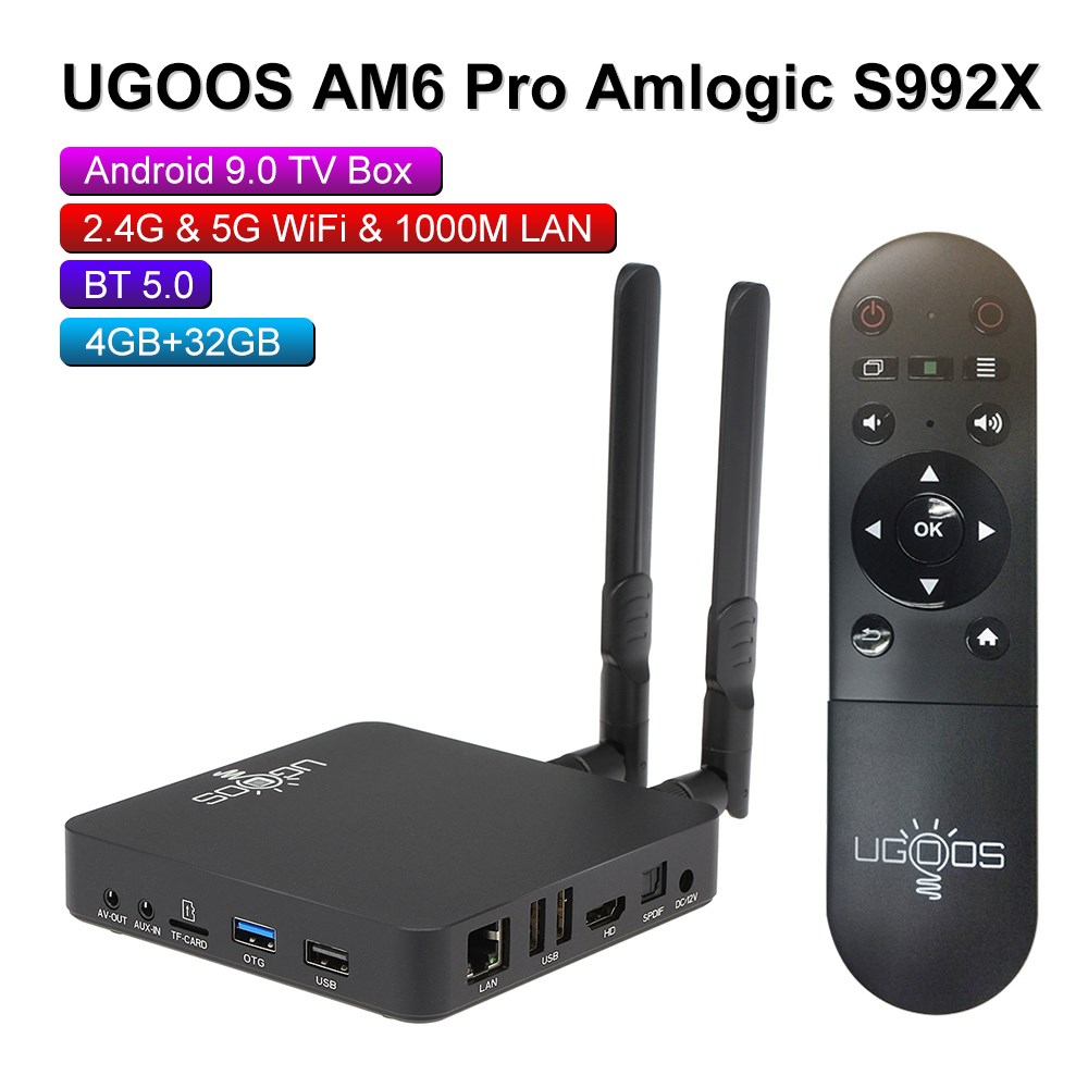 UGOOS AM3/ AM6 TV Box Android 9.0 4GB/ 32GB 2.4