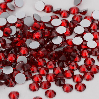 Dark Red/Siam FlatBack Glass Rhinestones Non-HotFix for Nail