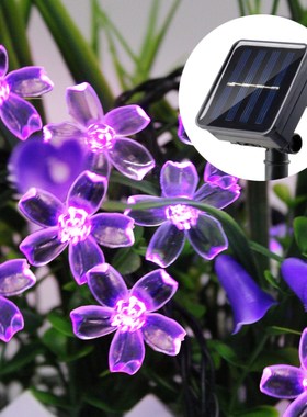 Cherry Flower 7M 50 Led Solar String Light for Garden Decora