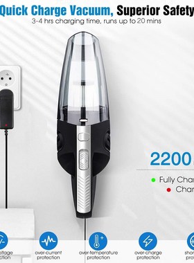 Audew 4000PA Portable Handheld Car Vacuum Cleaner Wireless R