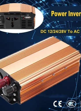 DC 12/24/48V o AC 220v LED 3000W Pure Sine Wave Power Invert