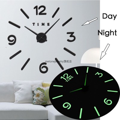 Lunous Wall Clocks Large Lunova Clock watch Horloge 3D DIY A