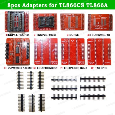 8Pcs TL866II Plus USB Programmer Adapter TSOP32 TSOP40 TSOP4