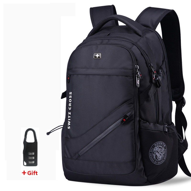 mochila Swiss Men's anti theft Backpack USB Notebook School