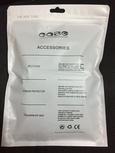 18x25cm White Plastic zipper Bag Accessories ipad mini Case