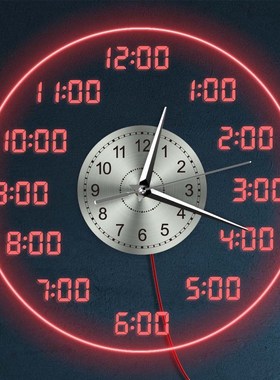 ogous Digital Wall Clock with LED Backlight Humorously Desig