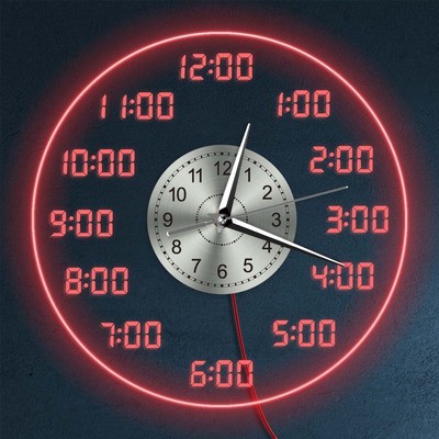 ogous Digital Wall Clock with LED Backlight Humorously Desig