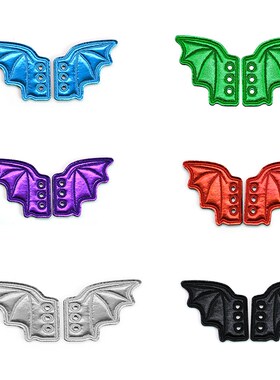4Pcs Fashion Cute Flying Black Shoe Wings Boy Girl Bats Sho