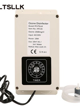 2000mg Ozone Generator 220V Air Water Sterilizer Purifier Fr