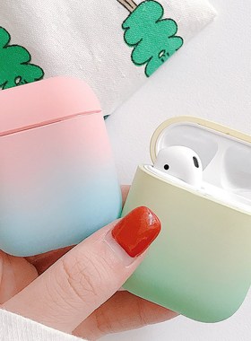 For AirPods Case Gradient Rainbow Color Protective Hard Cov