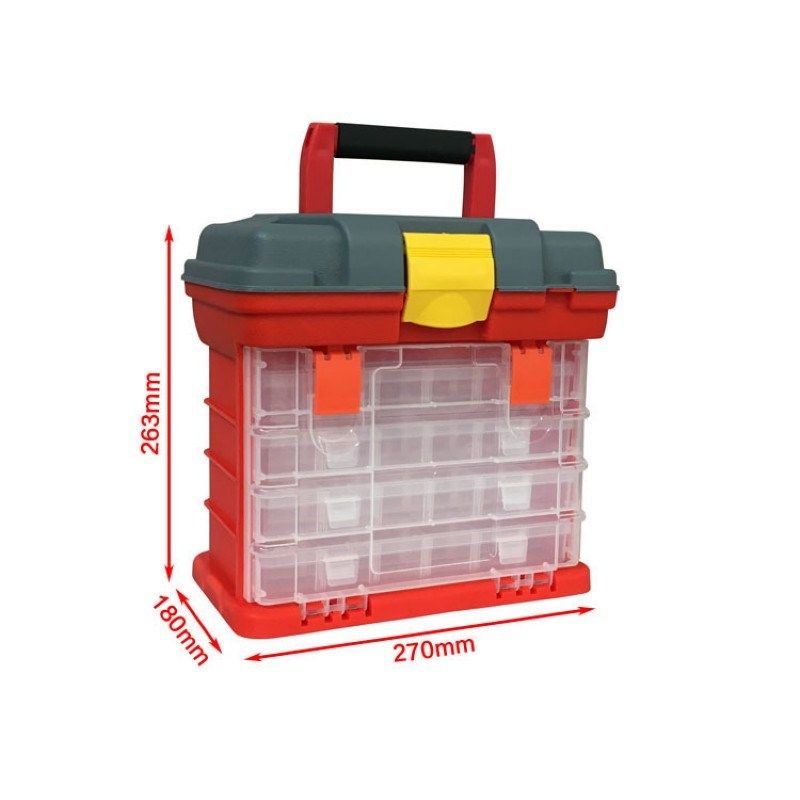 /4 Layer Fishing Tackle Portable Toolbox Outdoor Tool Case S
