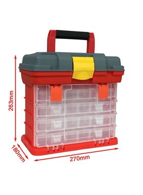 /4 Layer Fishing Tackle Portable Toolbox Outdoor Tool Case S