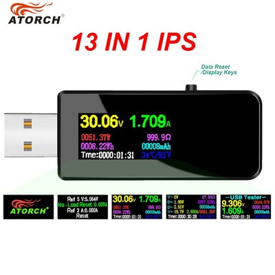 12/13 in 1 usb tester dc power meter digital voltmeter volti