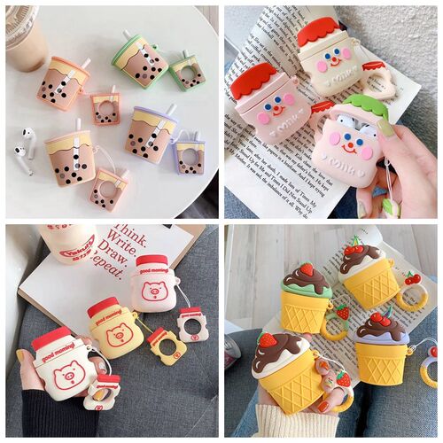 Voor AirPods Case Boba Melk Thee Draadloze Oortelefoon Case