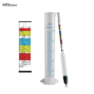 Triple Scale Hydrometer for Beer / Wine Home Brewing Making