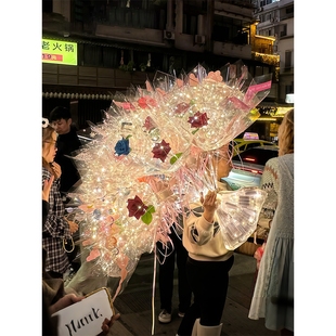 2026跨年波波球花束新年夜市摆摊好物手工diy玫瑰花气球材料包新