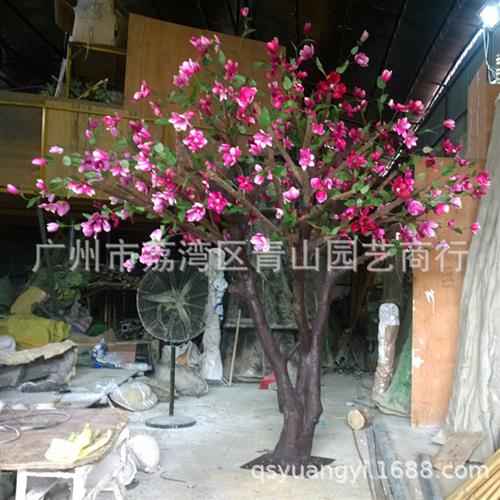 广州厂家仿真玉兰花树大型绿植摆件定做室内外橱窗装饰仿真植