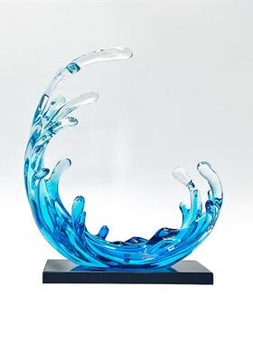 创意树脂高级感透明玄关家居摆件电视柜桌面酒柜客厅办公室装饰品