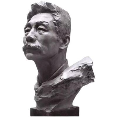 玻璃钢定制仿铜人物雕塑真人半身肖像博物馆铸铜伟人亲人名人雕像