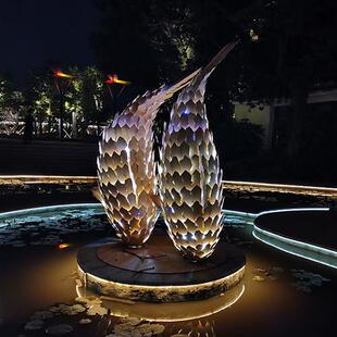 防水不锈钢户外公园景区景观灯工程农庄湖泊钓鱼场鱼型落地灯灯饰