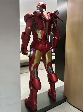 大型钢铁侠雕塑玻璃钢漫威发光MK模型电影院客厅车库门神摆件